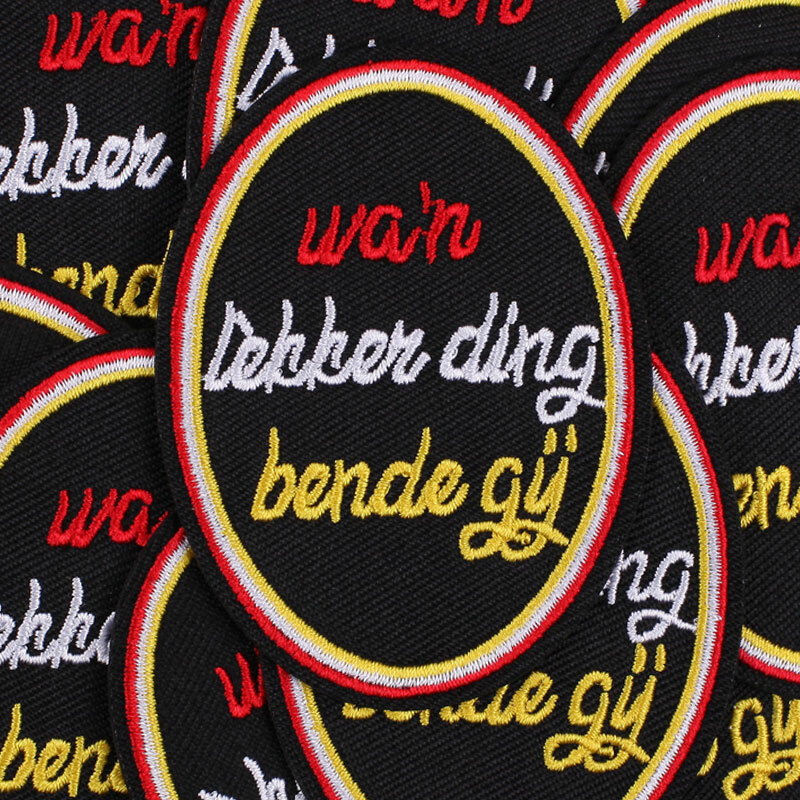 هولندا Oeteldonk شعار كرنفال الضفدع بقع للملابس ملصقات بالحرارة الحديد على رسائل التطريز بقع الخياطة