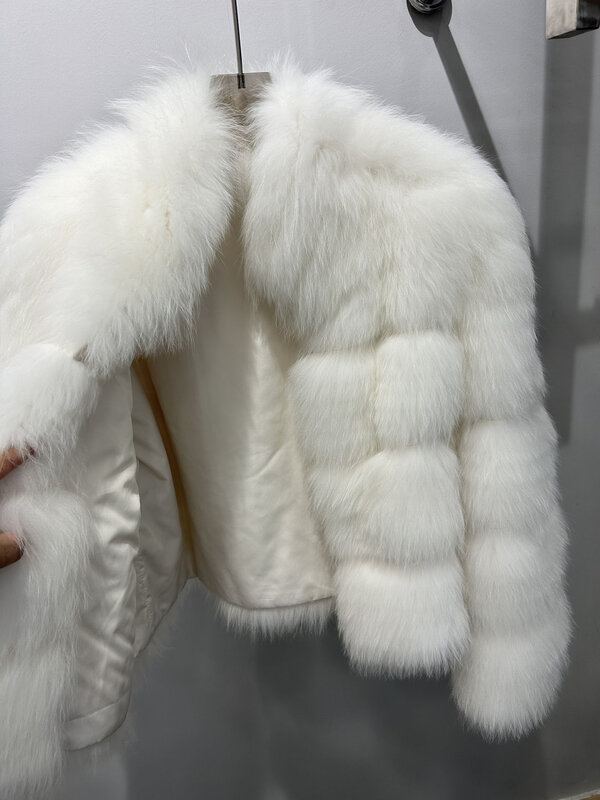 معطف فرو بياقة واقفة ، إصدار فضفاض قصير ، تصميم أحادي اللون ، دافئ ومريح ، جديد ، شتاء ، 2023 ، 1128