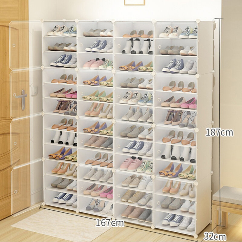 رف تخزين الأحذية البلاستيكية ، صندوق أحذية رياضية ، رف منظم درج ، خزانة أحذية المدخل ، 4x12