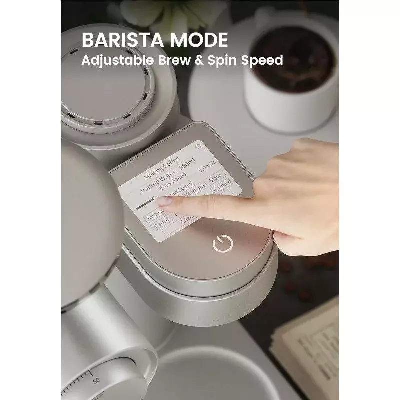 ماكينة قهوة باريستا احترافية من Gevi ، تقطير صب ذكي ، مشروب قابل للبرمجة وسرعة الدوران ، إعدادات طحن 51 خطوة ، وصفة مخصصة
