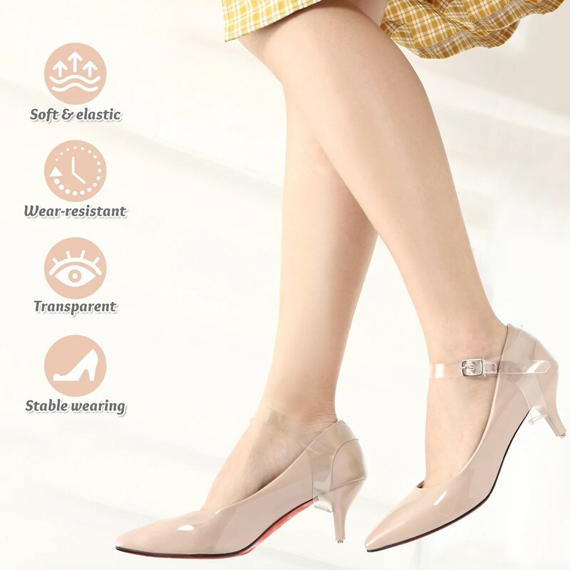 رباط حذاء غير مرئي للنساء ، إكليل أحزمة كعب مضادة للانزلاق ، كعب عالي ، كاحل غير قابل للانزلاق