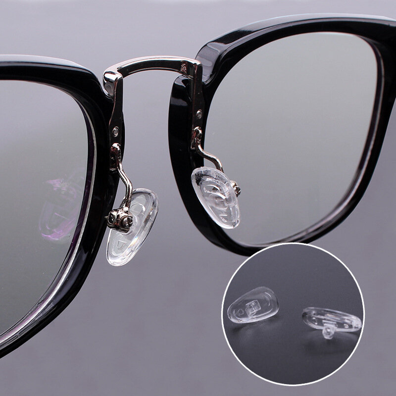 قوس الأنف النظارات البيضاوية الشفافة ، غرفة الهواء ديي ، وسادات الأنف من السيليكون ، قوس النظارات ، اكسسوارات النظارات الشمسية المضادة للإسقاط