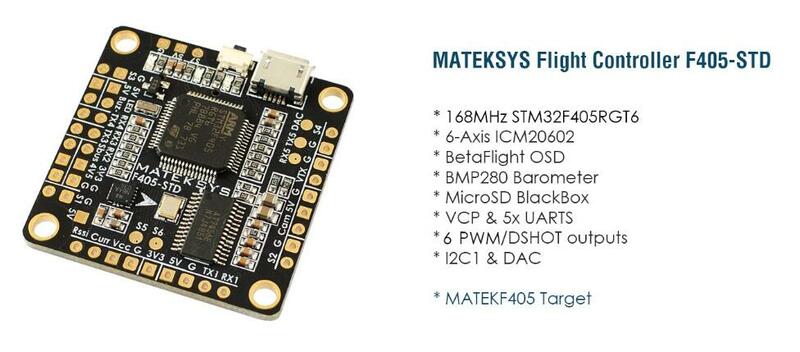 MATEKSYS طائرة بدون طيار تحكم عن بعد ، F4 ، STM32F405 ، ICM20602 32K ، BMP280 ، BFOSD