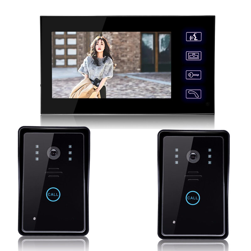 SYSD فيديو الجرس إنترفون 7 بوصة لون شاشة LCD فيديو باب الهاتف مع كاميرا نظام أمن الوطن