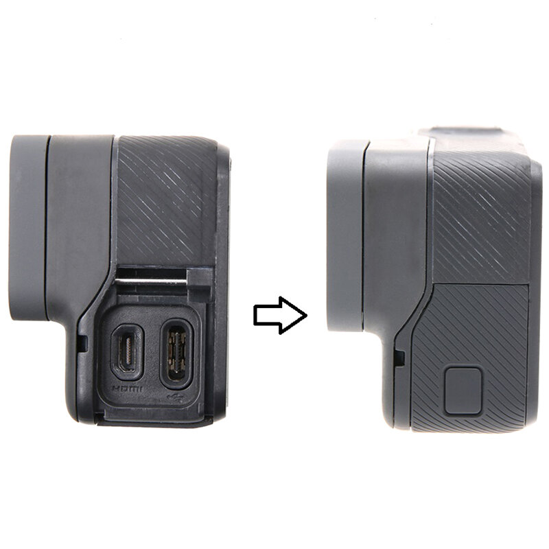 رائجة البيع استبدال الجانب الباب USB-C منفذ HDMI صغير الجانب غطاء إصلاح جزء ل Gopro HERO5 HERO6 بطل 5 6 ل الذهاب برو اكسسوارات