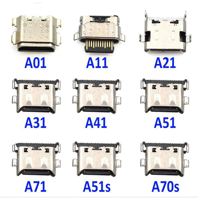 50 قطعة/الوحدة ، USB شحن موصل منفذ لسامسونج A10 A20 A02S A32 A01 A11 A12 A20S A21 A21S A30S A50S A51 A52 A51S A71 atacado