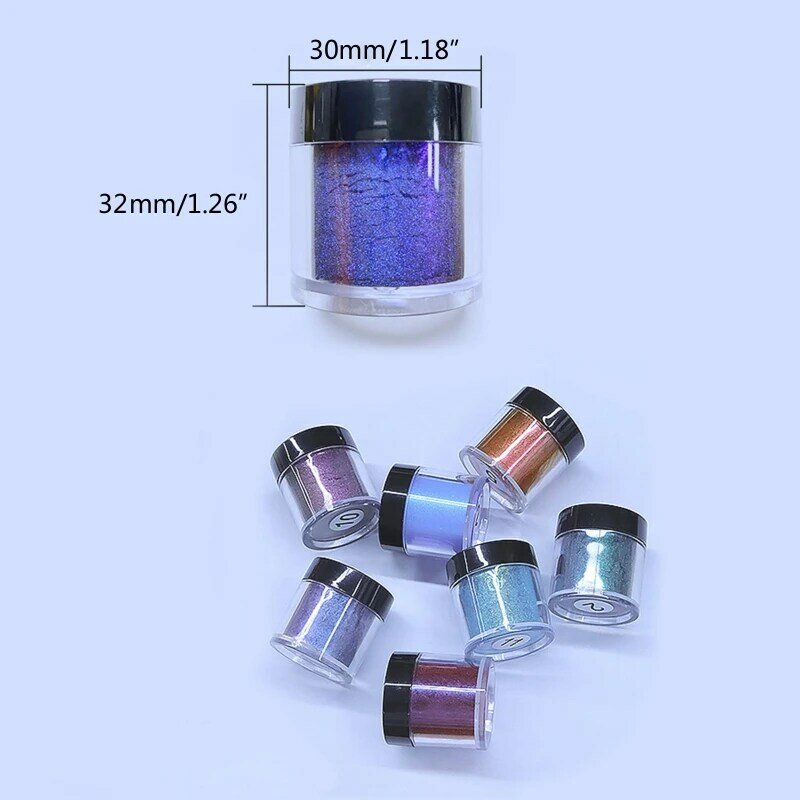 517F 4 Colors Color Shift Mica Powder Chameleon Powder Set for Epoxy Resin Update Chrome Pigment Powder for Bath Bombs