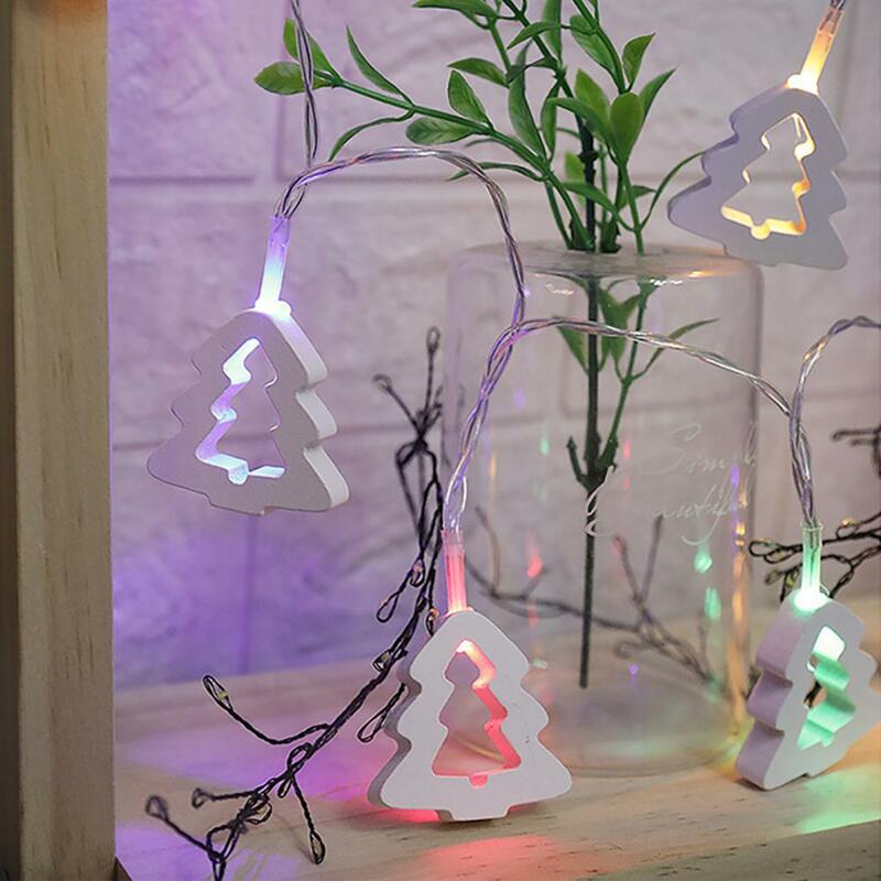 LED الحب خشبية قلادة ضوء سلسلة ، توهج دافئ لينة ، ديكور عطلة احتفالية لعيد الميلاد ، عيد الحب ، زينة عيد الميلاد