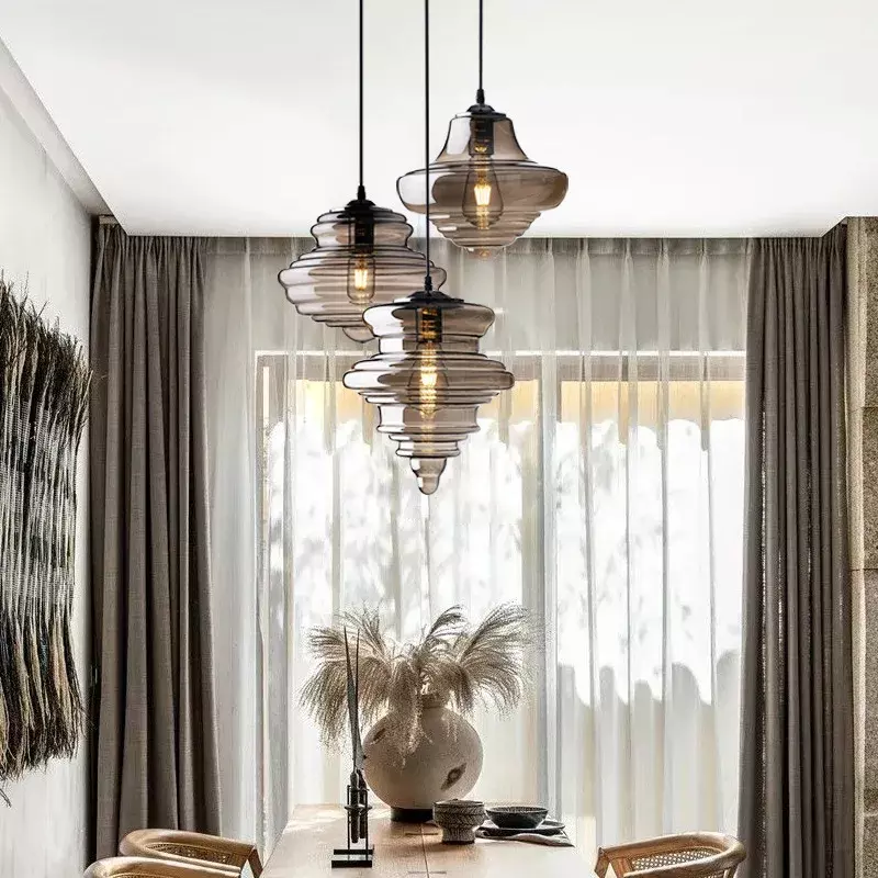 La Scala-مصباح دلاية زجاجي صناعي عتيق ، مصباح بجانب السرير ، إضاءة فنية للبار وغرفة الطعام والقهوة وغرفة النوم