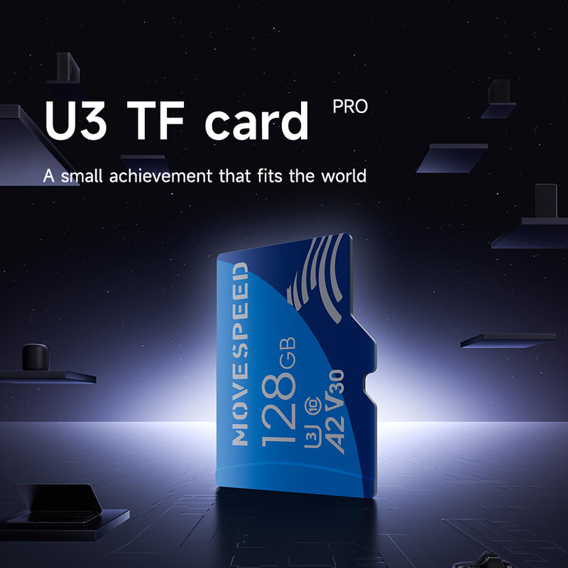 MOVESPEED U3 بطاقة SD صغيرة 512GB عالية السرعة بطاقة ذاكرة فلاش تصل إلى 100 برميل/الثانية 128GB 400GB 64GB 32GB TF بطاقة للكاميرا DV
