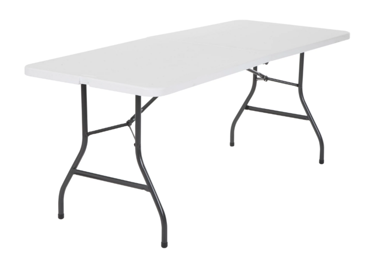 طاولة قابلة للطي 6 أقدام باللون الأبيض