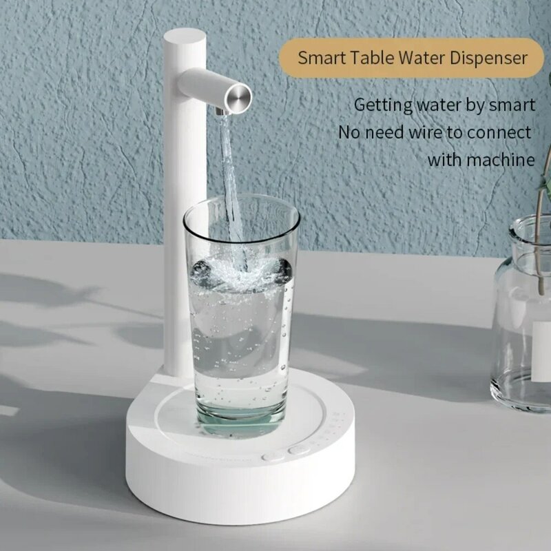 زجاجة توزيع مياه كهربائية محمولة لسطح المكتب من Homdd مزودة بمضخة جالون مزودة بوصلة USB ماكينة شحن مياه للشرب أوتوماتيكيًا