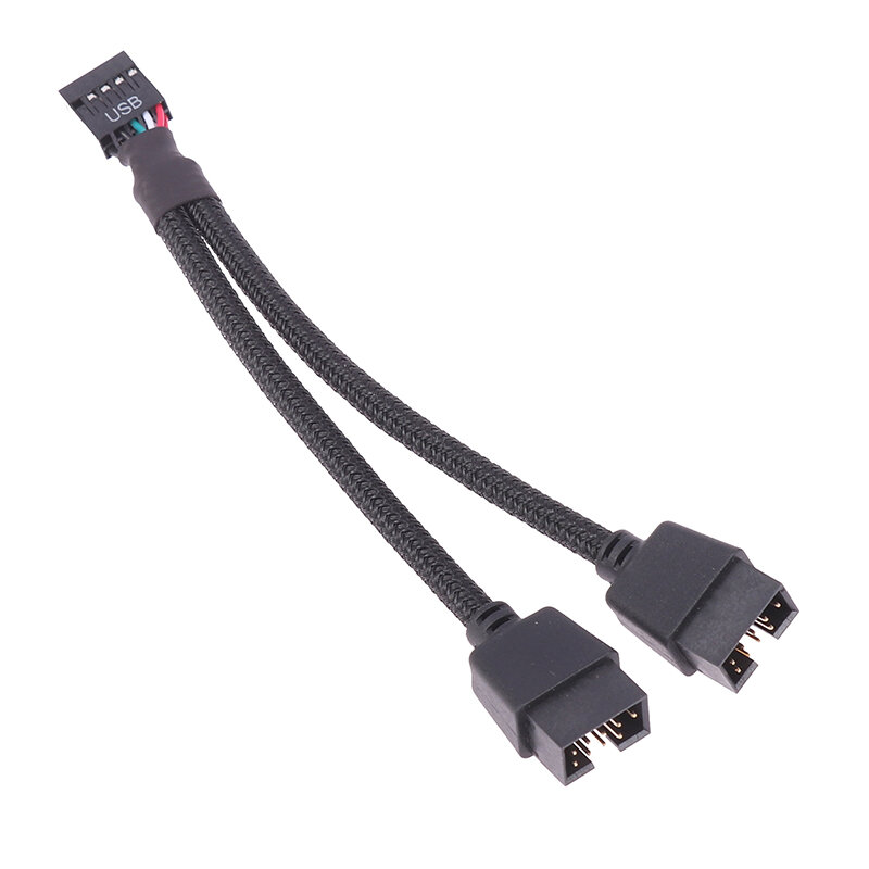 محول كابل تمديد اللوحة الأم ، موصل USB 2.0 HUB ، 9-Pin ، 9-Pin ، 9-Pin ، USB 2.0 ، أنثى 1 إلى 2 ذكر