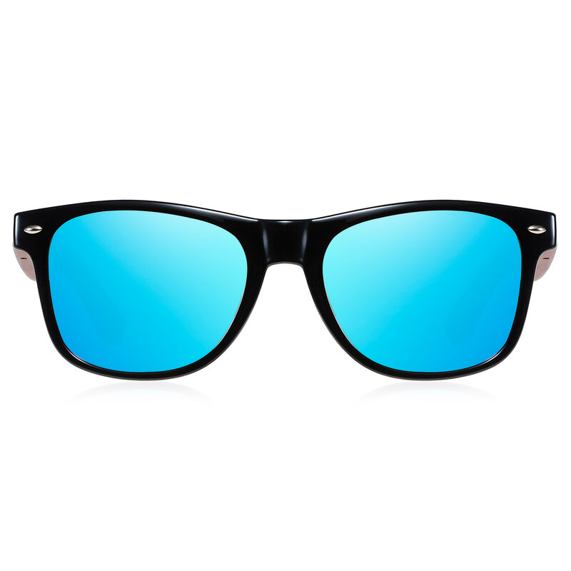 BARCUR الأسود النظارات الشمسية للرجال نظارات شمسية الاستقطاب ظلة الطبيعية نظارة شمسية خشبية الرجال النظارات Oculos