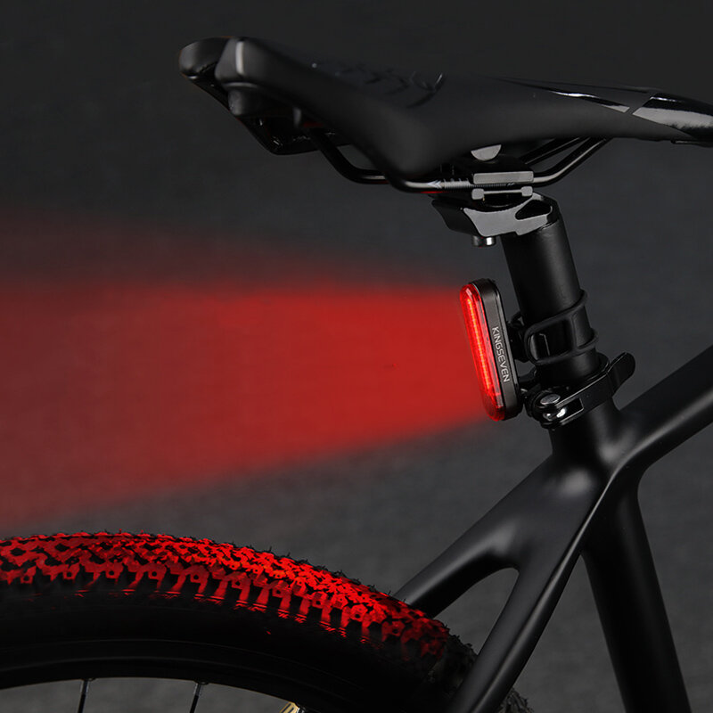 KINGSEVEN ضوء الدراجة USB قابلة للشحن تحذير الذيل ضوء 5 طرق LED دراجة ضوء خلفي مصباح يدوي مصباح الدراجة الجبلية اكسسوارات