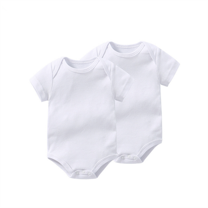 بدلة قطنية بيضاء مخصصة للأطفال ، إعلان الحمل ، بدلة طفل للجنسين