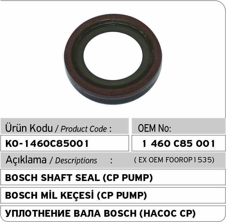 1460C85001 Bosch مانع تسرب الرمح F00R0P1535