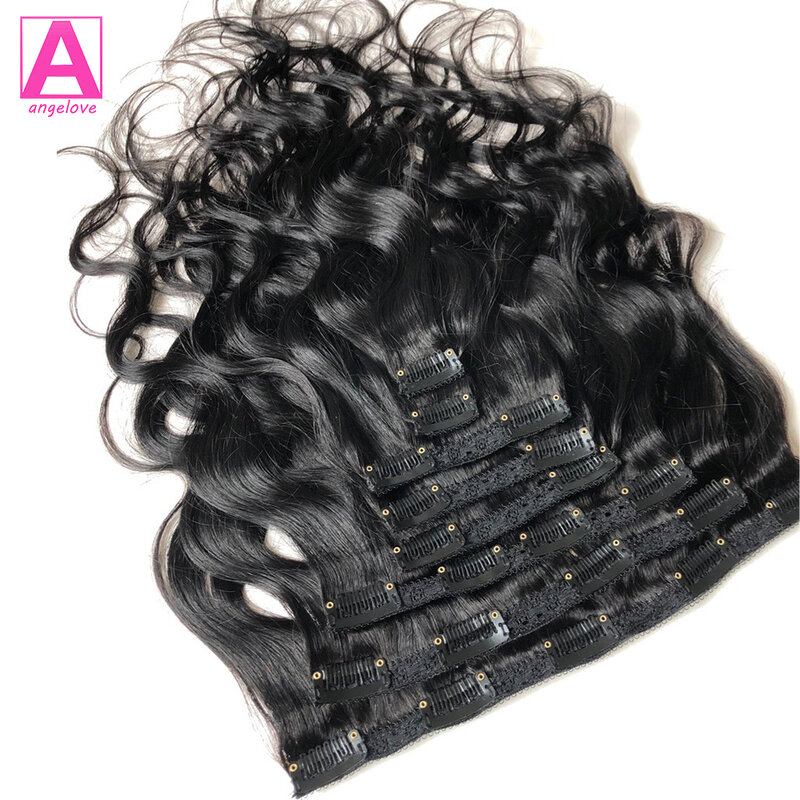 هيئة موجة كليب في وصلات الشعر البشري 120 جرام/مجموعة في تمديد كامل رئيس البرازيلي كليب على الشعر التمديد للنساء