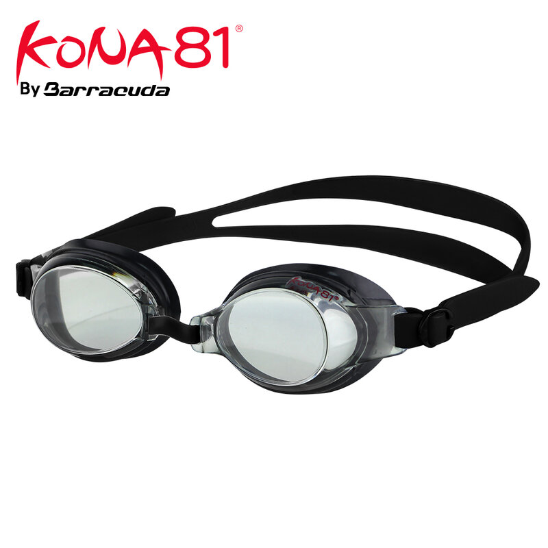 نظارات سباحة باراكودا كونا 81 لقصر النظر ، عدسات تصحيحية مخصصة ، حماية ترايثلون بالأشعة فوق البنفسجية للبالغين ، نظارات