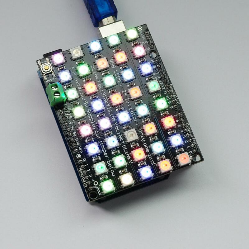 40 RGB LED WS2812B 5X8 بكسل نقطة مصفوفة درع عنونة LED وحدة المجلس لاردوينو