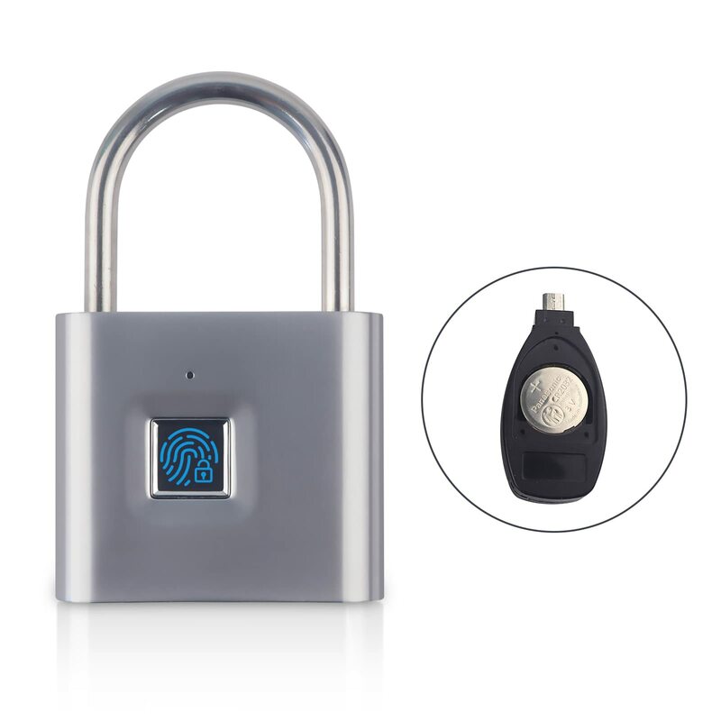 قفل بصمة مع مفتاح إلكتروني ، IP66 مقاوم للماء ، USB قابلة للشحن ، أقفال الأمتعة المضادة للسرقة ، قفل الباب الذكي