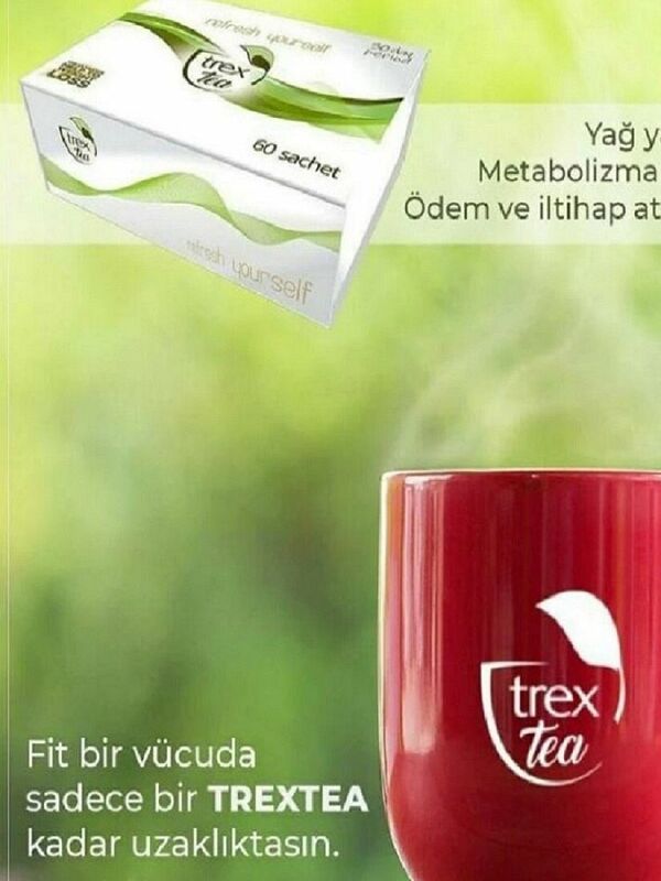 Trexta Trex الشاي الشاي العشبية المختلطة 1 صندوق من 60 كيس السموم لمدة 1 شهر 2 صندوق 120 كيس 2 Monts