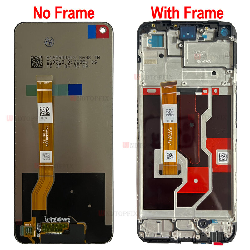 ل OPPO Realme 9i RMX3491 شاشة الكريستال السائل مجموعة المحولات الرقمية لشاشة تعمل بلمس للهاتف 6.6 "Realme 9i LCD شاشة كاملة