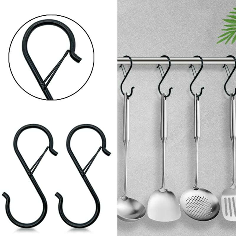 10 /100pcs Metal Hanging Hooks S Shaped Hanger Hook Hanging Heavy Duty Hooks Clasp For Kitchen Pot Shelf Home Bathroom Storage #2