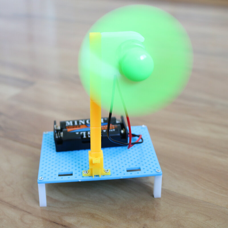العلوم مروحة صغيرة سطح المكتب مروحة كهربائية التكنولوجيا يجعل اليدوية اختراع صغير للأطفال تجميعها اللعب #3