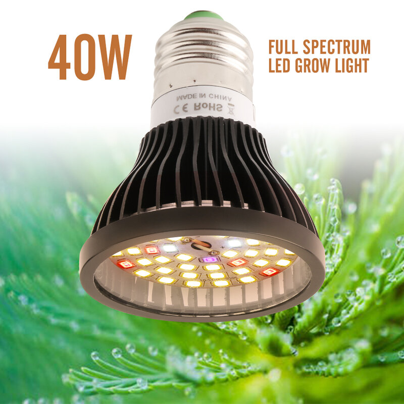 XRYL 2-20 قطعة 40 واط E27 Led تنمو النبات الطيف الكامل الدافئة ضوء SMD2835 لمبة ل داخلي النباتات الشتلات تنمو خيمة LED النمو مصباح
