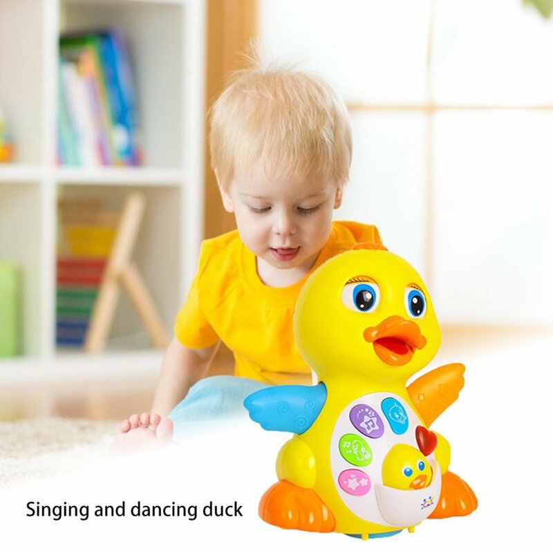 ألعاب الأطفال EQ ترفرف بطة صفراء الغناء الرقص الرضع الموسيقى الكهربائية العالمي لعب للأطفال الأطفال التعليم المبكر