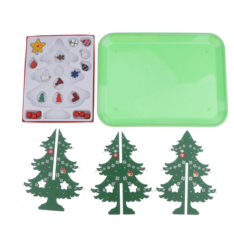التعليم خشبية أشجار عيد الميلاد الأطفال ألعاب تعليمية أداة نموذج مجموعة