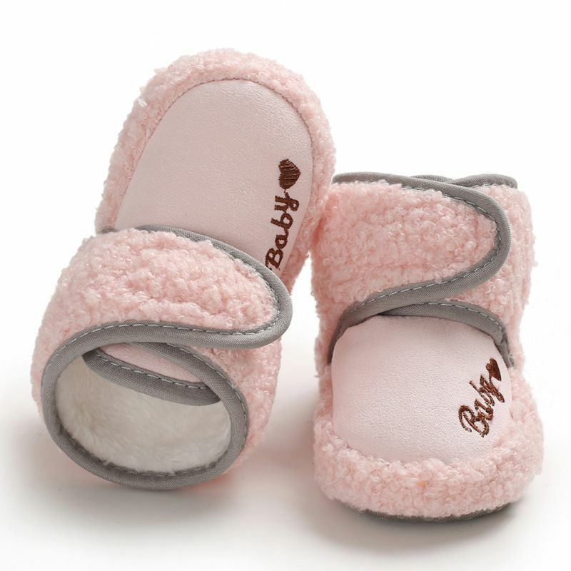 Bobora طفل الشتاء الدافئة الأولى مشوا القطن حذاء طفل لطيف الرضع طفل الفتيان الفتيات أحذية لينة وحيد أحذية الملاعب المغطاة ل 0-18 متر