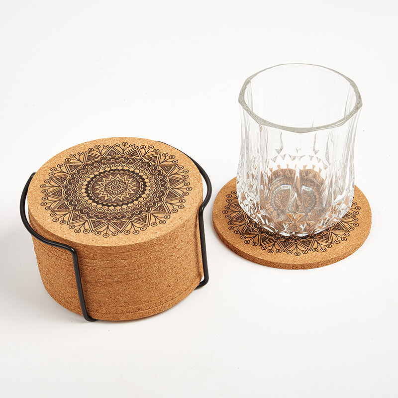 1 من 12 قطعة الإبداعية الشمال ماندالا تصميم شكل دائري الوقايات الخشبية مع رف