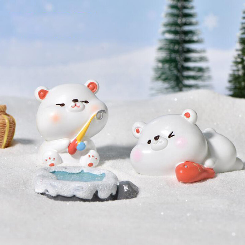 مصغرة الجليدية الدب القطبي سلسلة مصغرة المشهد الثلوج مشهد الملحقات الصغيرة DIY بها بنفسك هدية الديكور