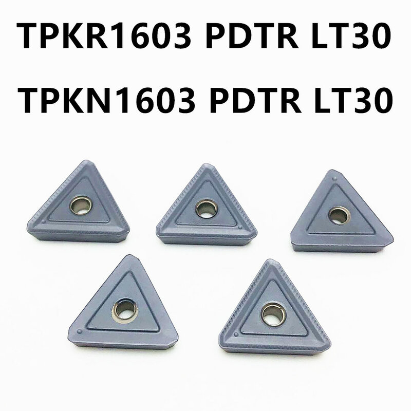 10 قطعة TPKR1603 PDTR LT30 TPKN1603 PDTR LT30 كربيد إدراج TPKR 1603 مخرطة أداة تحول باستخدام الحاسب الآلي إدراج TPKN 1603 أداة القطع