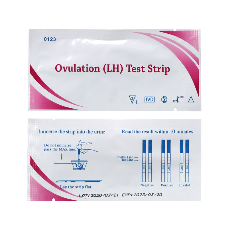 OLO 20 قطعة LH اختبار الإباضة شرائط الاستجابة الأولى اختبار الحمل أكثر من 99% دقة LH الإباضة البول