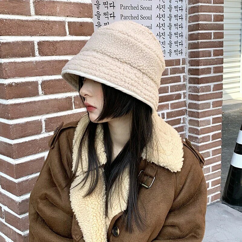 يانغ غاو ماو قبعة الإناث شعبية العلامة التجارية الخريف والشتاء الكورية نمط كل مطابقة خمر وجه صريح غطاء دلو صغير