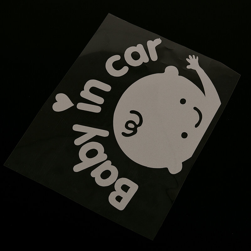 1 قطعة طفل في سيارة يلوحون الطفل على متن علامة السلامة لطيف سيارة ملصق فينيل لاصق لامع