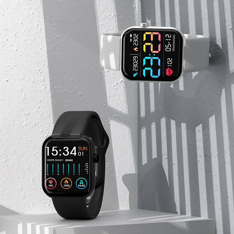 KESHUYOU i8 موضة 1.4 بوصة Smartwatch الرجال كامل اللمس متعدد الرياضة وضع مع مراقب معدل ضربات القلب النساء ساعة ل iOS أندرويد 2021