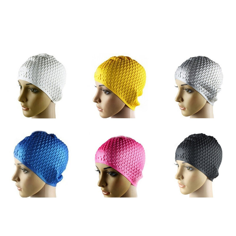 2020 جديد غطاء رأس للسباحة من السيليكون السباحة قبعات الرجال والنساء مقاوم للماء كبير الأذن التوصيل حماية السباحة القبعات
