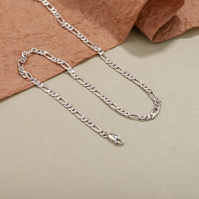 S'STEEL 925 فضة سلاسل القوطية مصمم بسيط فيجارو سلسلة قلادة للنساء كولير فام بوهو اكسسوارات مجوهرات