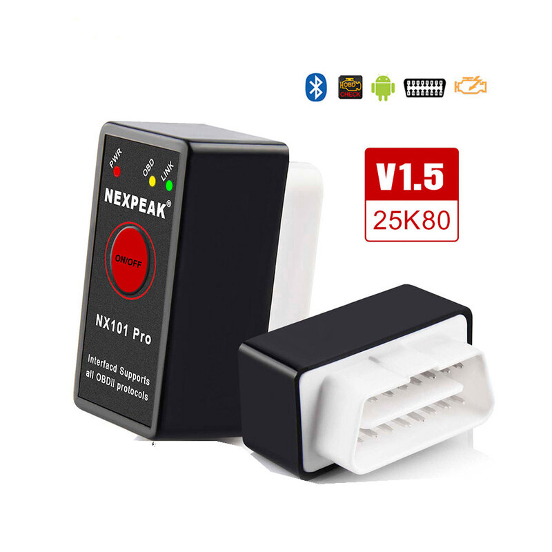 Nextop NX101PRO Elm327 بلوتوث V1.5 محرك رمز قارئ صغير OBD2 الماسح الضوئي سيارة أداة تشخيص OBD 2 السيارات الماسح الضوئي