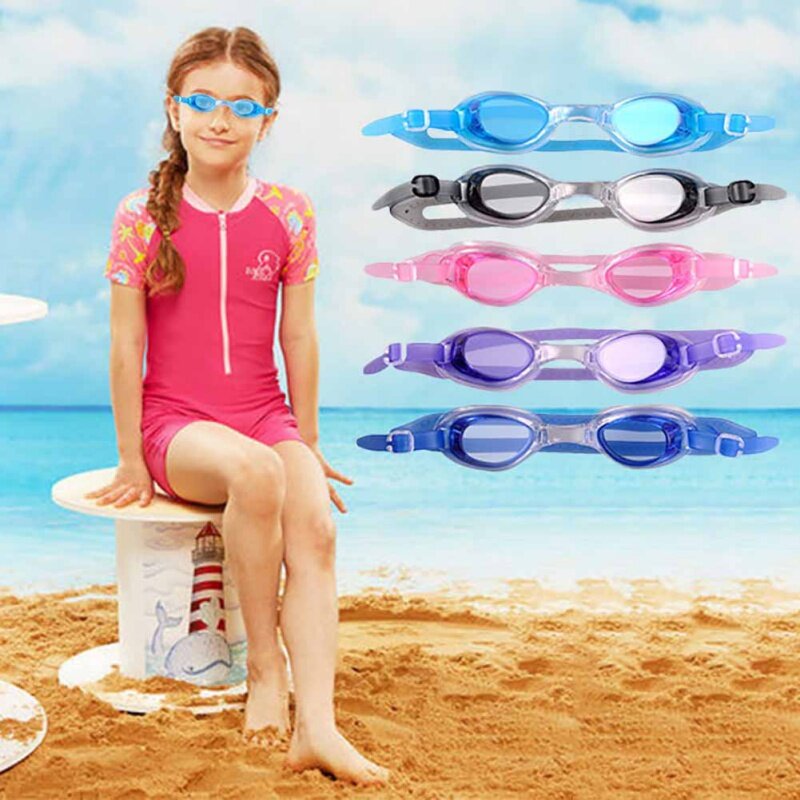 الأطفال الرياضات المائية HD Flate سيليكون مقاوم للماء مكافحة الضباب نظارات الوقاية للسباحة UV الكمبيوتر تحت الماء الغوص نظارات الاطفال