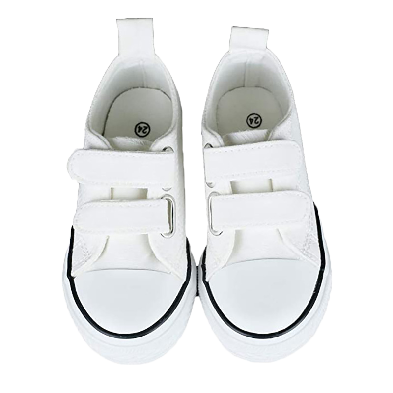 طفل الفتيان والفتيات أحذية رياضية حذاء قماش غير رسمي منخفض مع حزام قابل للتعديل خفيفة الوزن للطفل