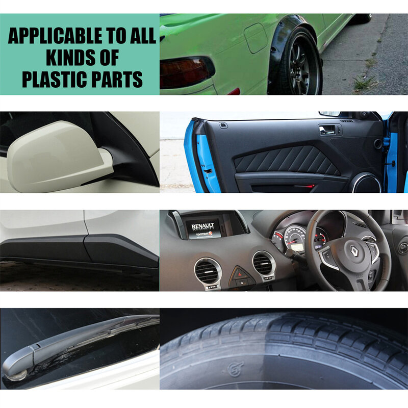 30 مللي/50 مللي السيارات الداخلية البلاستيك جزء صيانة الغبار والزجاج البلاستيك يتلاشى إصلاح سيارة البلاستيك تجديد وكيل
