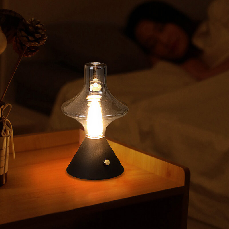 بسيطة السرير الشمال الجدول مصباح فاخر دافئ رومانسية أضواء الإبداعية مصباح قابل لإعادة الشحن 4733