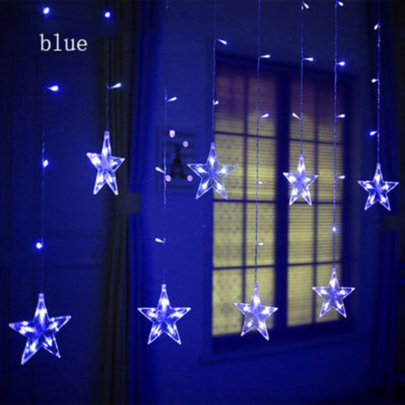 LED سلسلة الديكور للمنزل حفلة عطلة الإضاءة أضواء عيد الميلاد داخلي/في الهواء الطلق EU220V/US110V الجنية أضواء القمر ستار مصباح