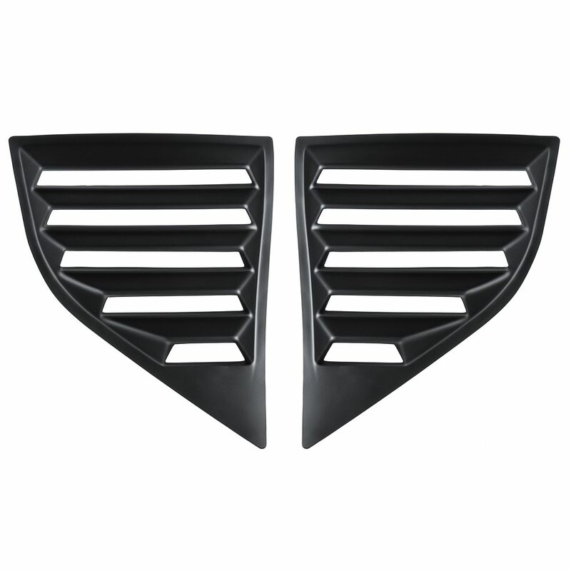 1 زوج ABS أسود الكربون الألياف اللون نافذة المجارف كوة الجانب تنفيس نافذة يغطي ل دودج تشالنجر XE 2008-2017 #3