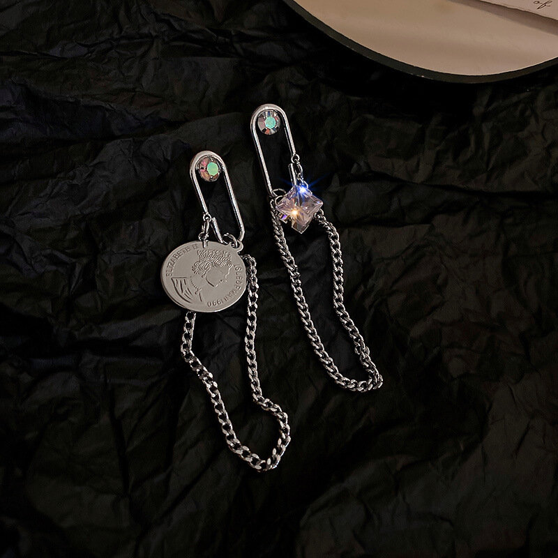 Ropuhov 2021 امرأة جديدة 925 الفضة إبرة الماس الزركون صورة سلسلة ماركة مستديرة شرابة الأقراط هدية الكريسماس